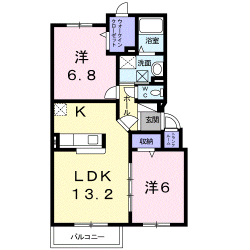 苫小牧市拓勇東町のマンションの間取り