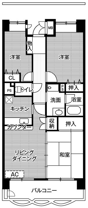 江東区潮見のマンションの間取り