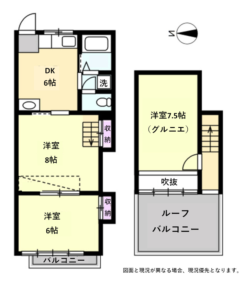 埼玉県戸田市新曽南１（アパート）の賃貸物件の間取り
