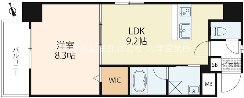 高栄京町マンションの間取り