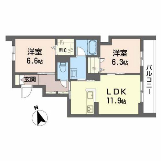 リバーサイド ハナの間取り写真