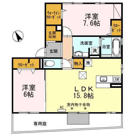 エルドラード　チャチャ　Ｓの間取り