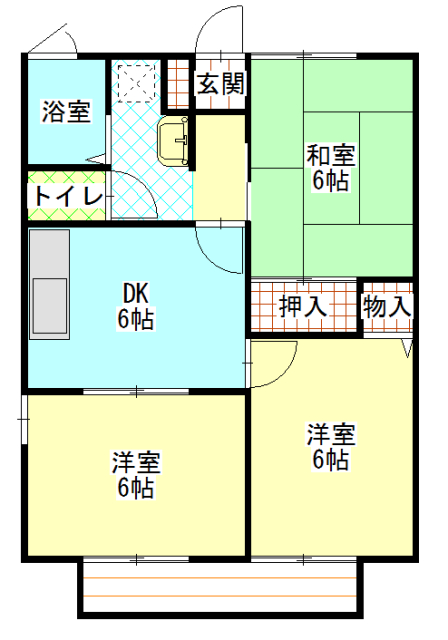 プラムコートAの間取り