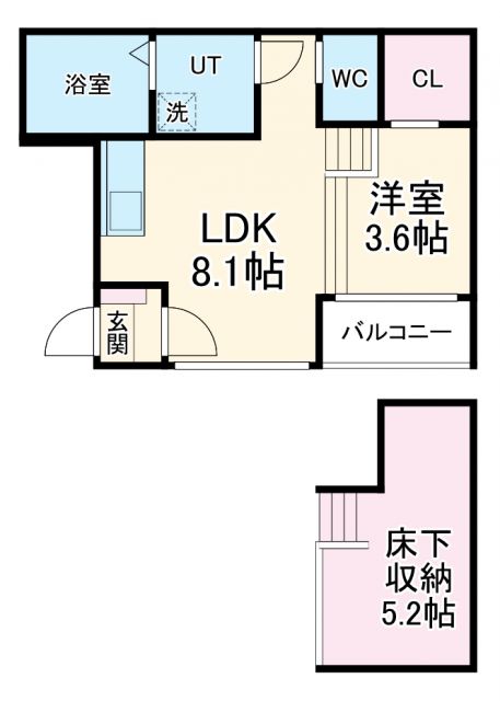 愛知県名古屋市中村区則武１（アパート）の賃貸物件の間取り