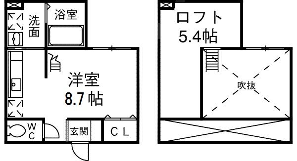 愛知県名古屋市西区枇杷島３（アパート）の賃貸物件の間取り