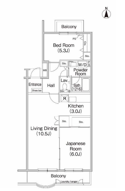 川崎市宮前区野川台のマンションの間取り