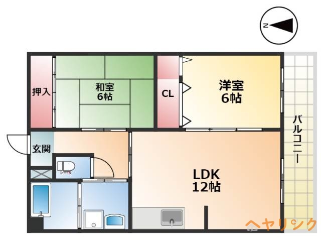 赤城マンションの間取り