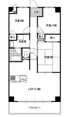 【メゾンヨコハマの間取り】