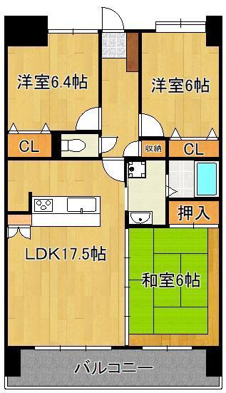 【シャトレ大手町Ｓ棟の間取り】