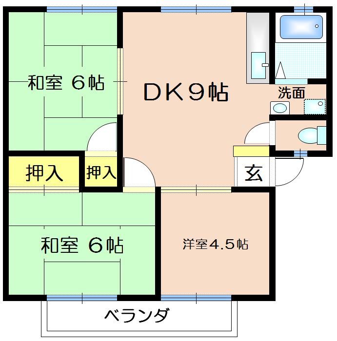 バードタウン1の間取り