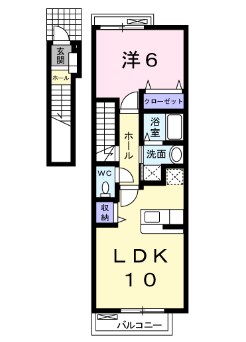 揖保郡太子町東南のアパートの間取り