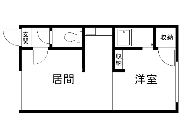 旭川市春光四条のアパートの間取り