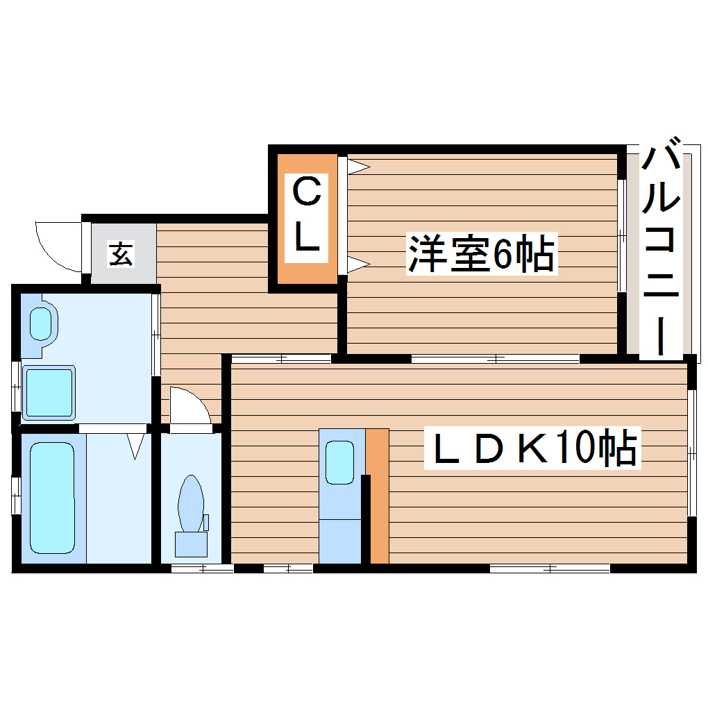 クレール鶴ヶ谷の間取り