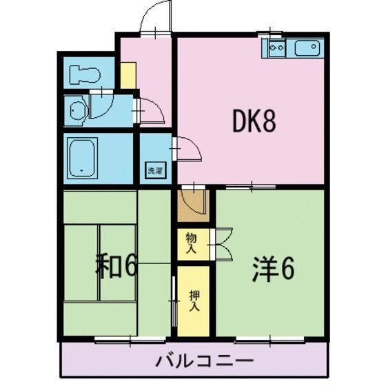 静岡市駿河区下島のマンションの間取り