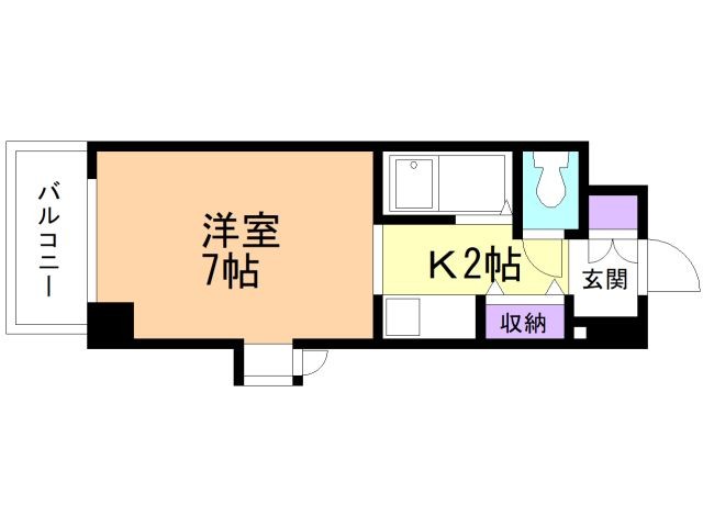 函館市大手町のマンションの間取り