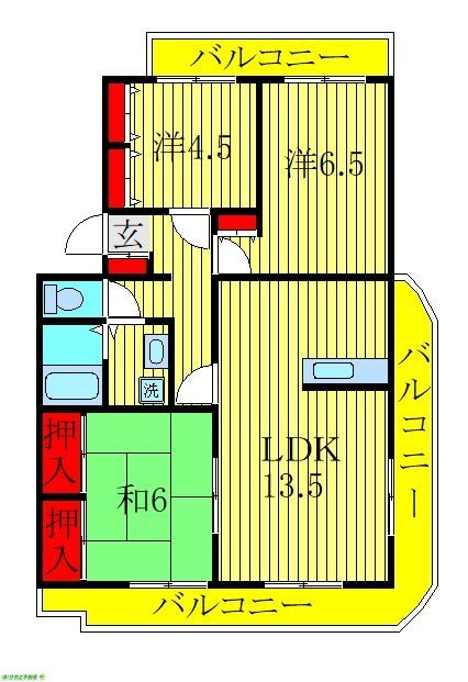 エコガーデン　A棟の間取り