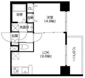 大阪市北区南扇町のマンションの間取り