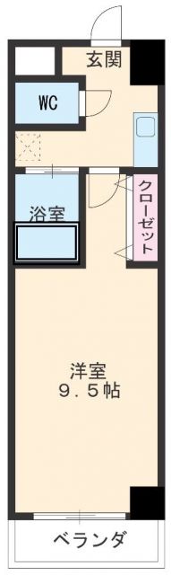 【岡崎市矢作町のマンションの間取り】