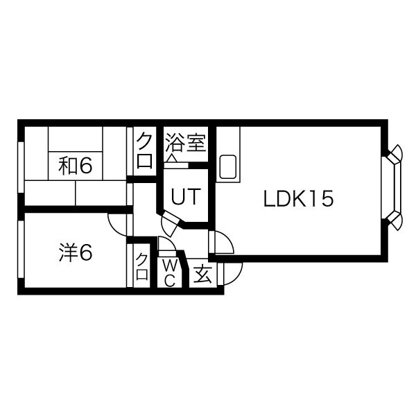 札幌市厚別区厚別南のアパートの間取り