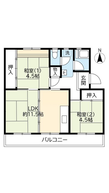 ＵＲ桃山南の間取り