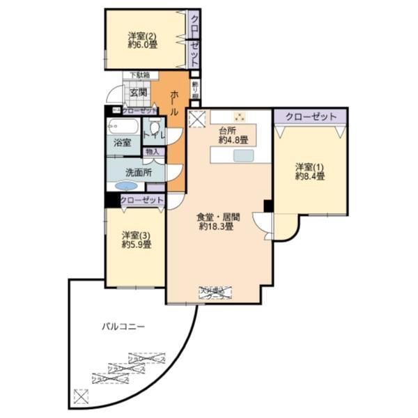 リブレ北新在家の間取り