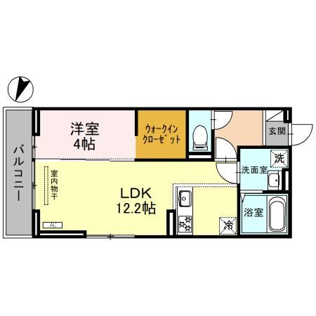 入間市鍵山のアパートの間取り