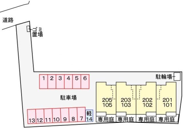 【メゾンTAKEの駐車場】