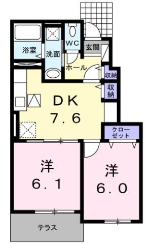 【メゾンTAKEの間取り】