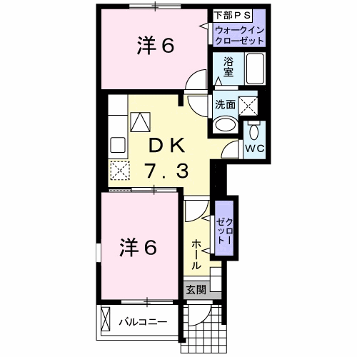 メゾンロアールII　Dの間取り