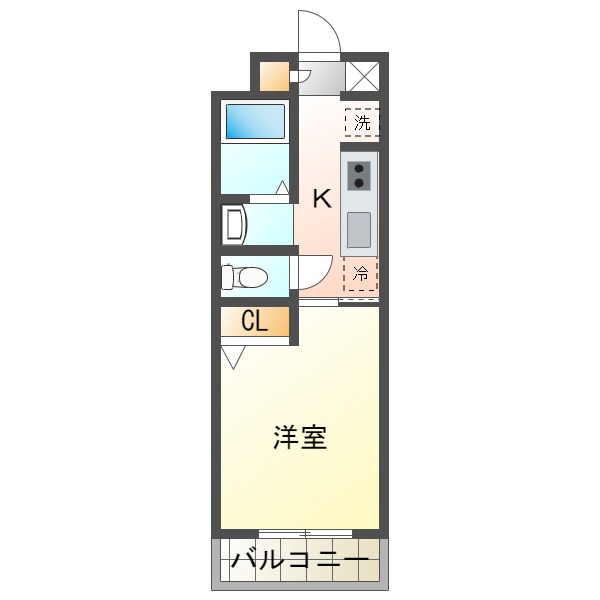 神戸市須磨区南町のマンションの間取り