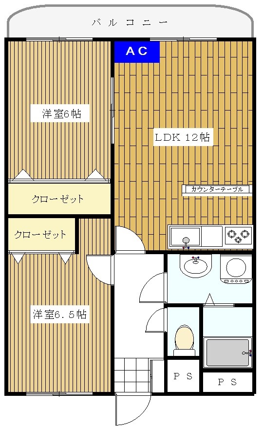 神栖市神栖のマンションの間取り