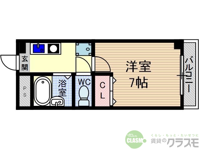 茨木市末広町のマンションの間取り