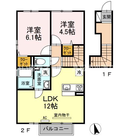 シャインポート屋島IV B棟の間取り