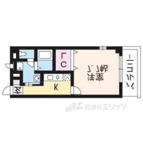 京都市伏見区桃山最上町のマンションの間取り