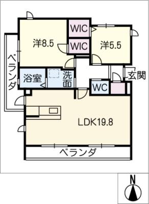 カーサ・コモド池下の間取り