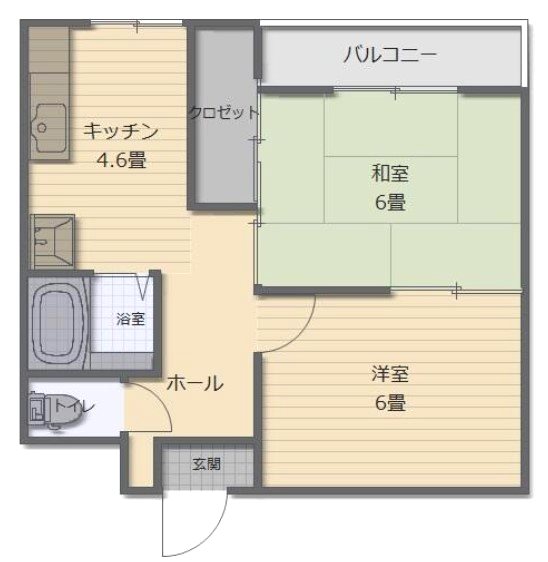 八尾市佐堂町のマンションの間取り