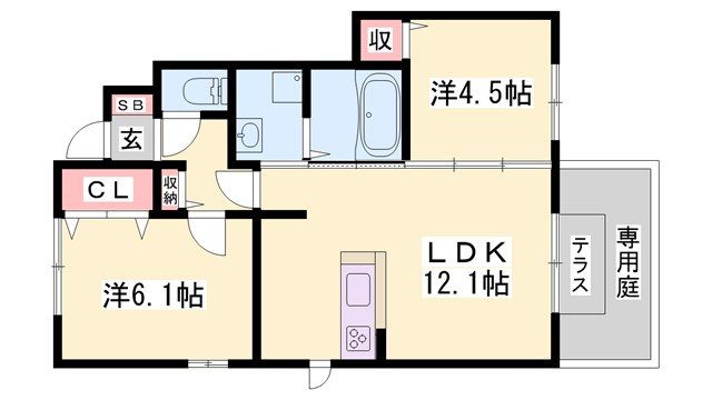 サニーホームズ　C棟の間取り