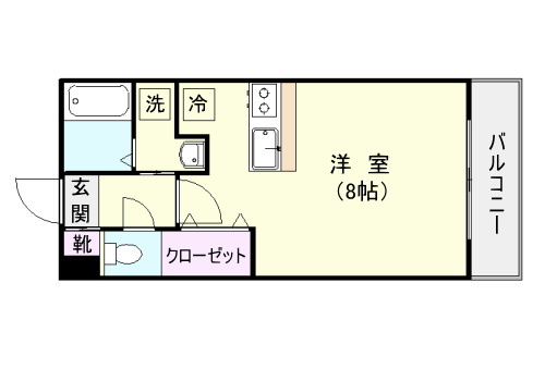 鹿児島市上荒田町のマンションの間取り