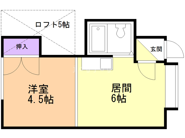 札幌市白石区東札幌一条のアパートの間取り