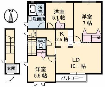 シャーメゾンS D棟の間取り