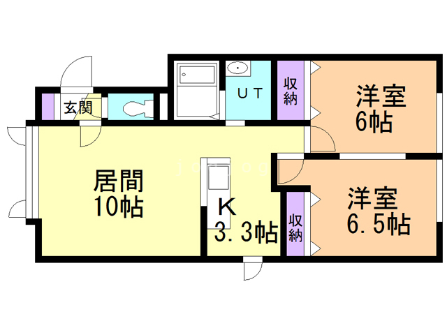 札幌市厚別区厚別西一条のアパートの間取り