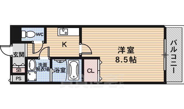 【京都市右京区太秦堀ケ内町のマンションの間取り】