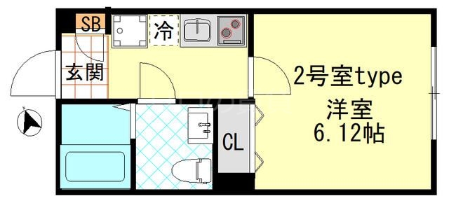 大田区羽田のアパートの間取り