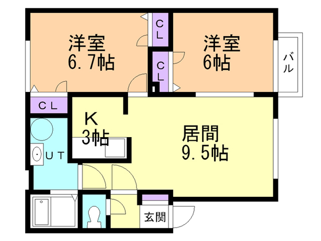 フォレパルクＣの間取り