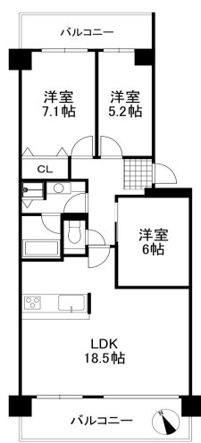 【イトーピア泉北深井の間取り】