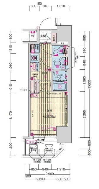 プレサンス扇町駅前の間取り