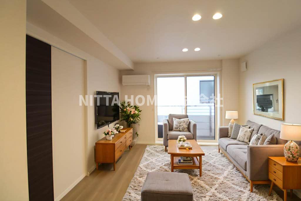 居室・リビング　※家具等は配置のイメージで賃貸物件に付属しておりません