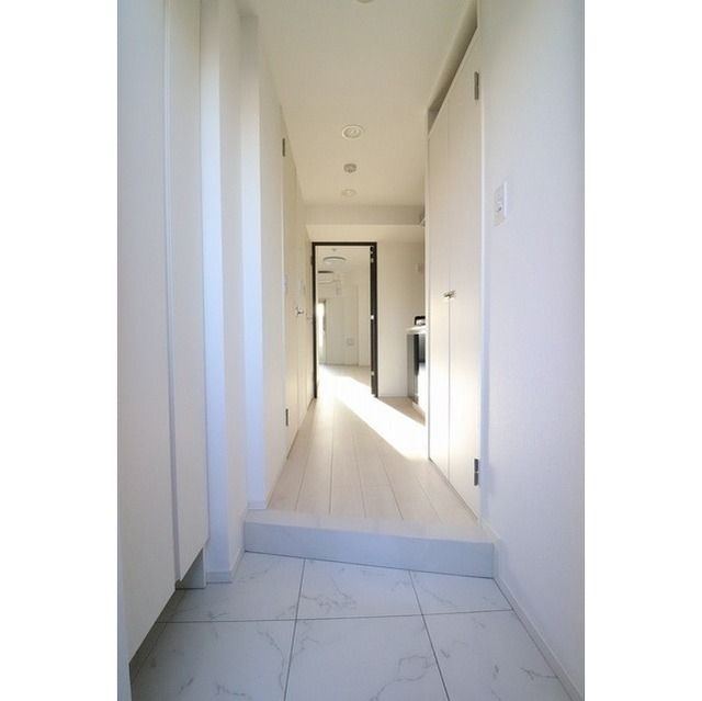 玄関　■モニタ付インターホン付き玄関■シューズラック■ダウンライト