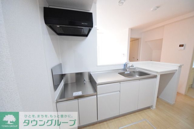 キッチン　都市ガスカウンターキッチン　2口コンロ設置可