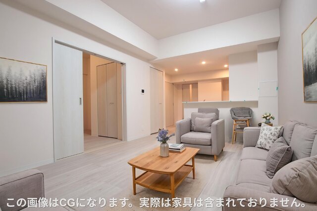 居室・リビング　１３．７帖ＬＤＫ※家具はＣＧイメージです。別部屋参考写真です